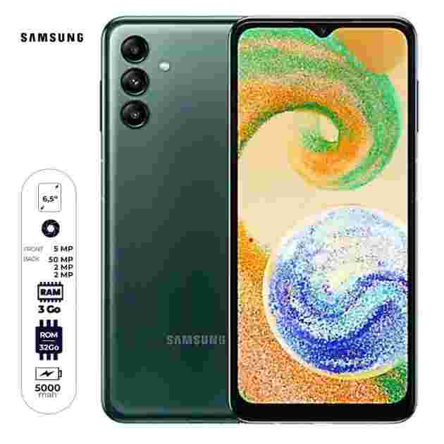 Samsung Galaxy A04S - 32 Go -3Go RAM - 6.5" - 2 Nano SIM - 50MP/5MP