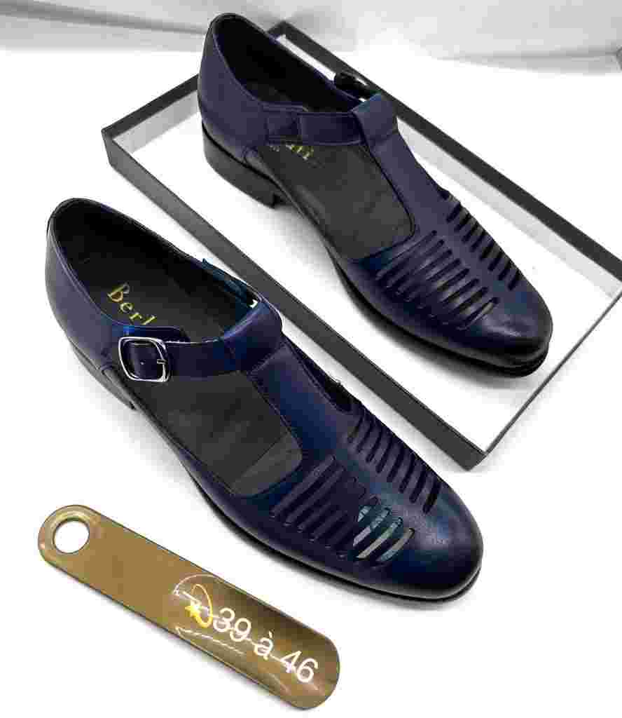 Sandales de classe Berluti - En Cuir À Motif Ouvert - Chaussure Homme