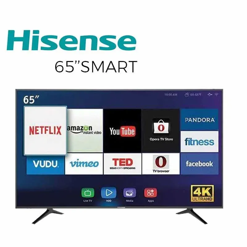 Smart TV Hisense LED 65 pouces - 4K Ultra HD - Noir - 06 mois de garantie