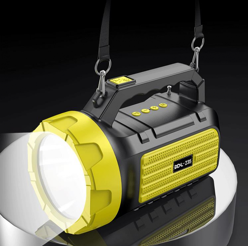 Nouveau Lampe de poche extérieure Bluetooth Audio carte Portable lampe de poche solaire