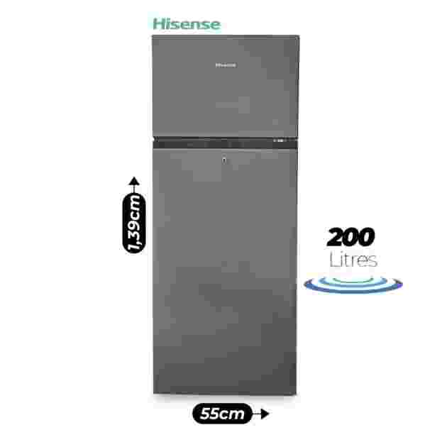 Réfrigerateur Combiné - Hisense - RD27- 200L - Gris - Économique (A) - Garantie 6 Mois